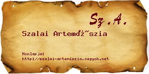 Szalai Artemíszia névjegykártya